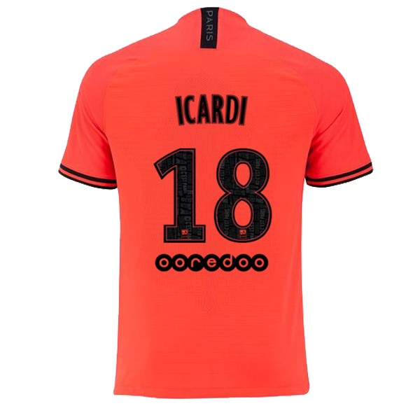JORDAN Trikot Paris Saint Germain NO.18 Icardi Auswarts 2019-20 Orange Fussballtrikots Günstig